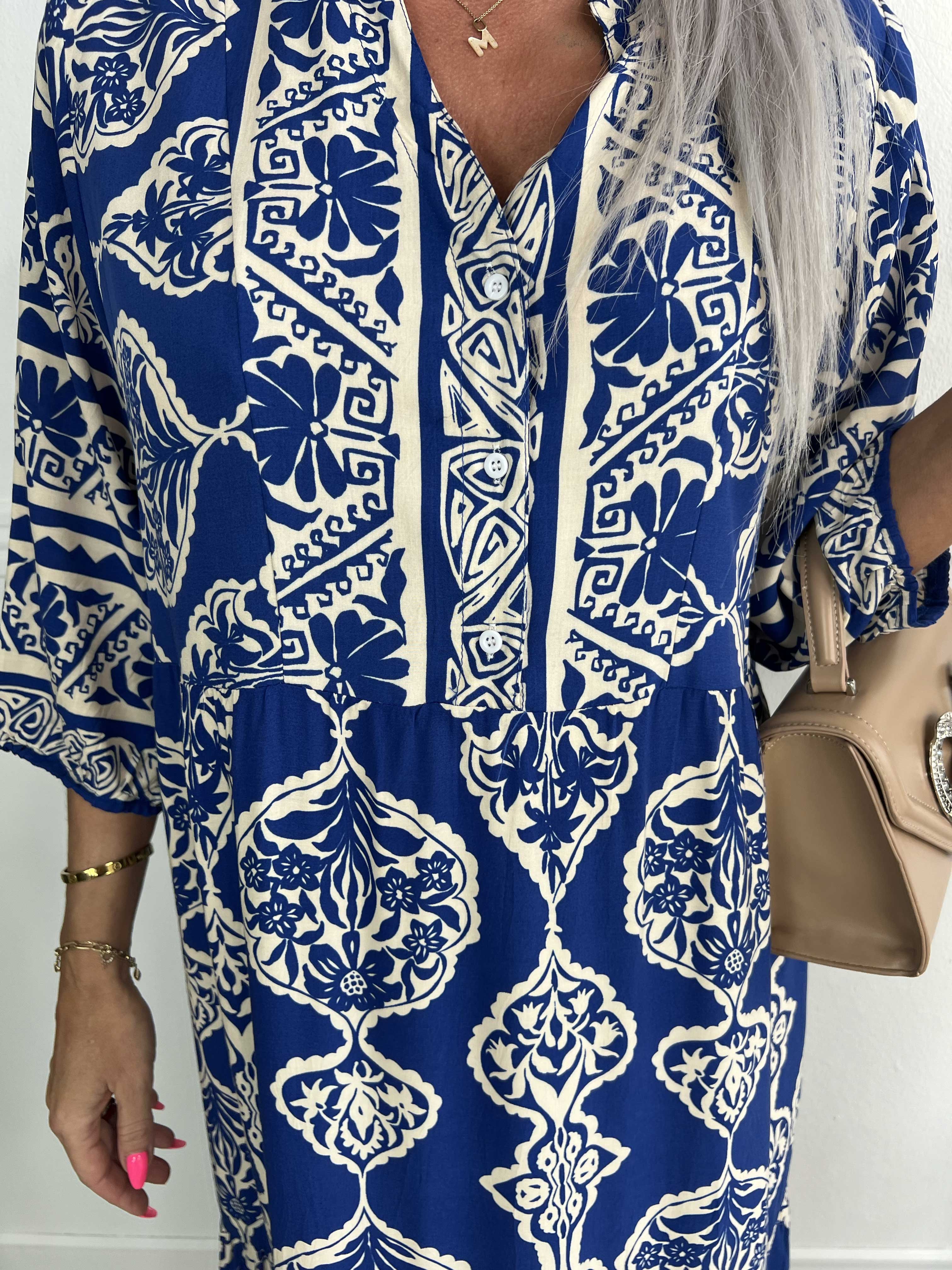 Melly - Lang mønstret tunikakjole